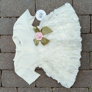 NWT Tulle Rose Easter Dress, 6-12mo